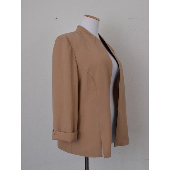 Vintage 00s Tan Polyester Lighweight Jacket size 18 - Picture 4 of 10